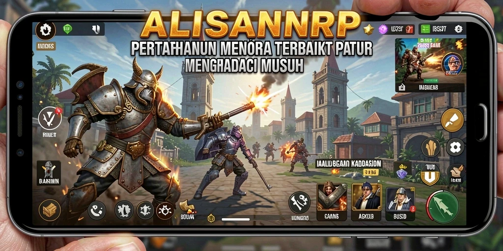 Tampilan mendebarkan dari gameplay Tower Defense di ALISANRP.