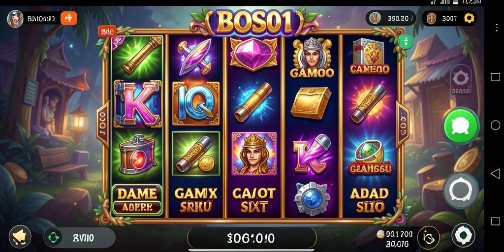 Tampilan gameplay menarik dari BOS01 yang penuh warna.