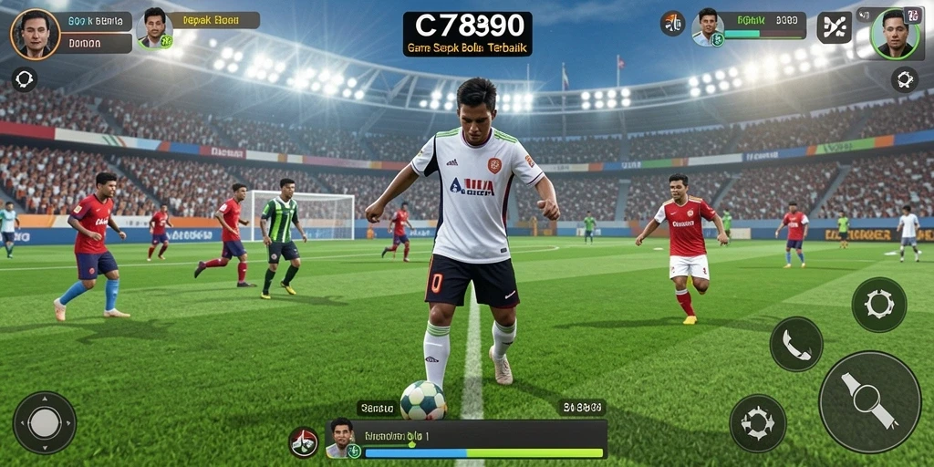 Tampilan gameplay C7890 yang mendebarkan saat bertanding di lapangan.