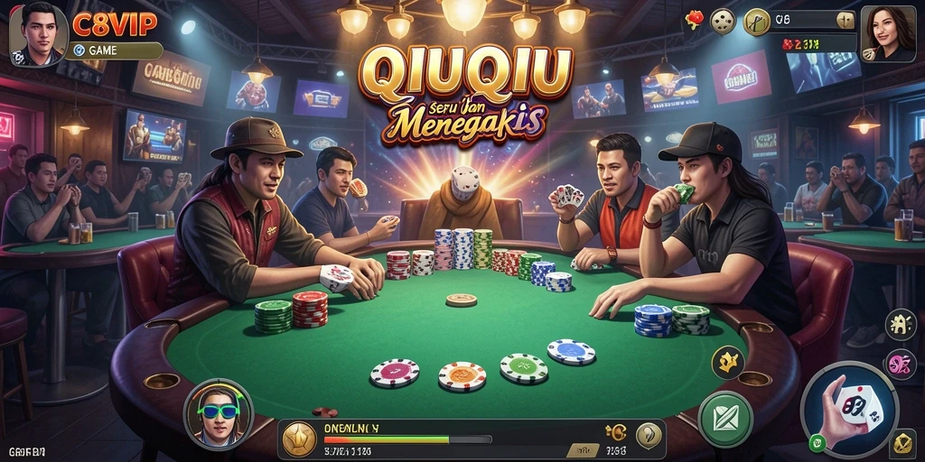 Gameplay QiuQiu yang seru dan menegangkan di C8VIP.