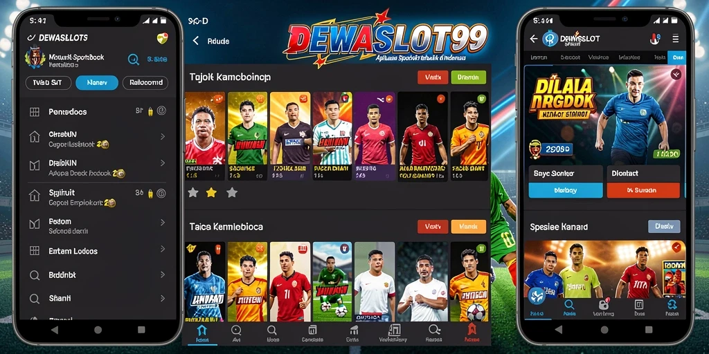 Screenshot DEWASLOT99 menampilkan antarmuka taruhan Sportsbook yang menarik.