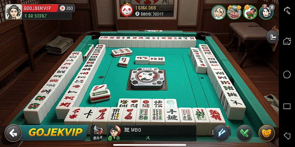 Tangkapan layar gameplay GOJEKVIP yang menampilkan aksi seru Mahjong.