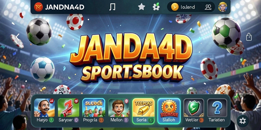 Tampilan utama JANDA4D menampilkan pilihan taruhan olahraga yang menarik.
