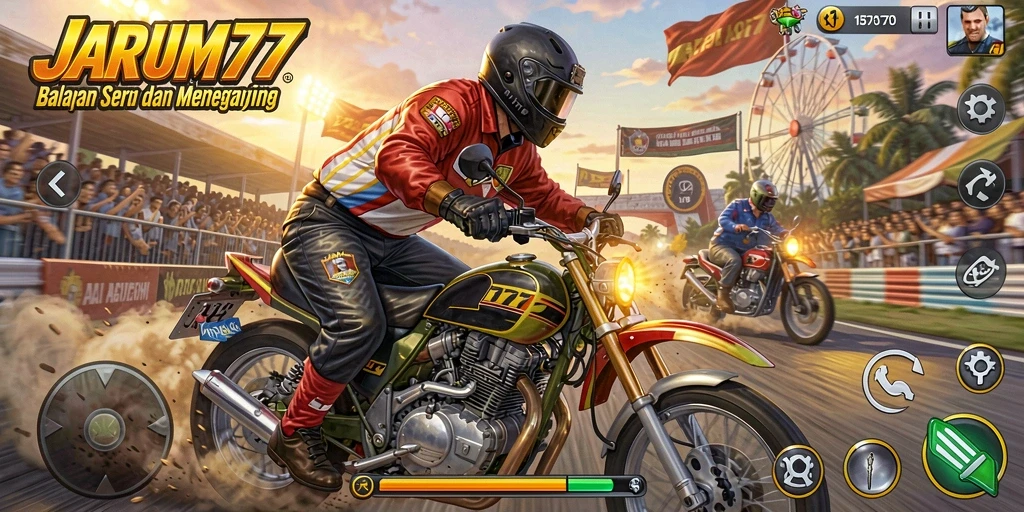 Gameplay Racing yang menegangkan dan seru di JARUM77.