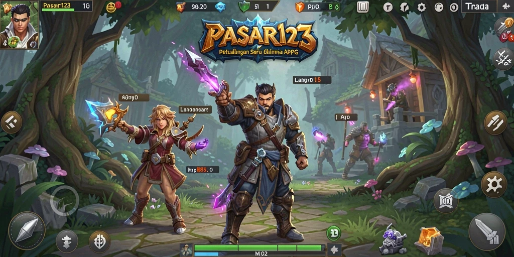 Screenshot menunjukkan aksi seru dalam permainan ARPG.