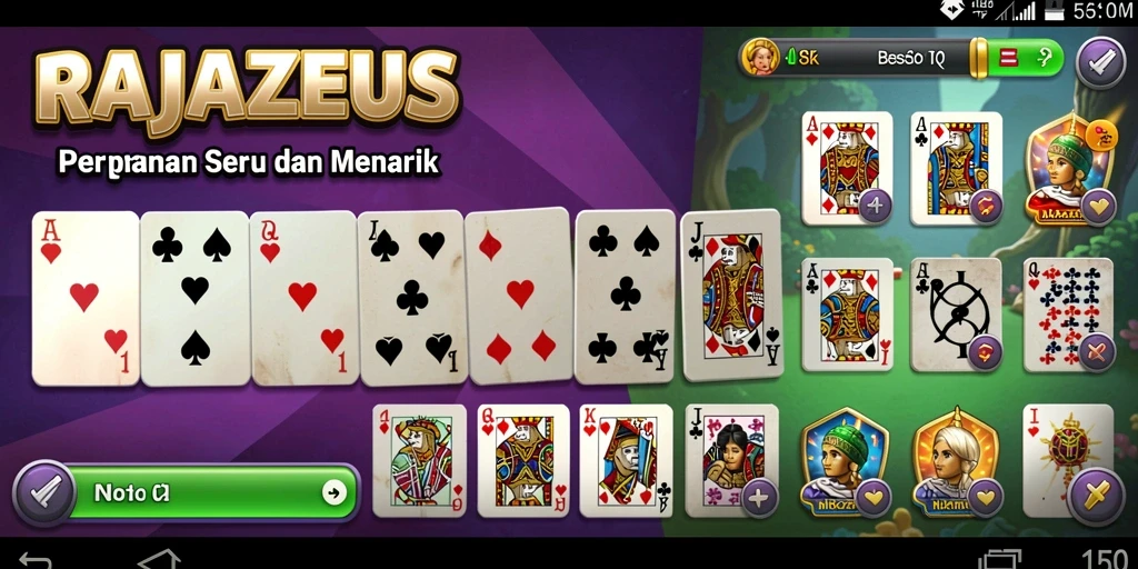 Tangkapan layar utama RAJAZEUS menampilkan keseruan permainan Domino.