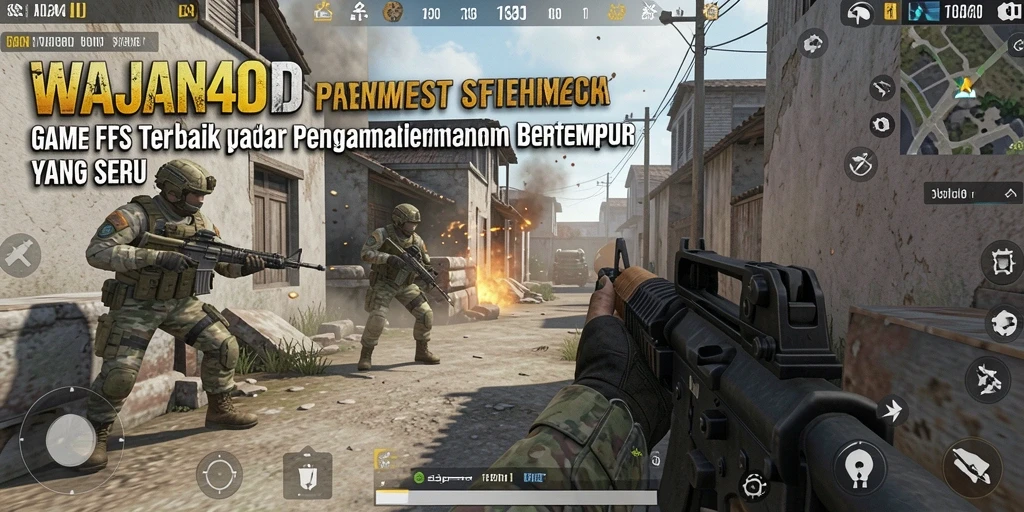 Screenshot gameplay WAJAN4D menampilkan aksi pertempuran yang mendebarkan.